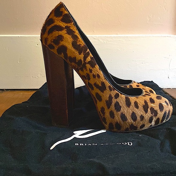 B Brian Atwood Shoes - B Brian Atwood Leopard Ponyskin 5.5”  Heels